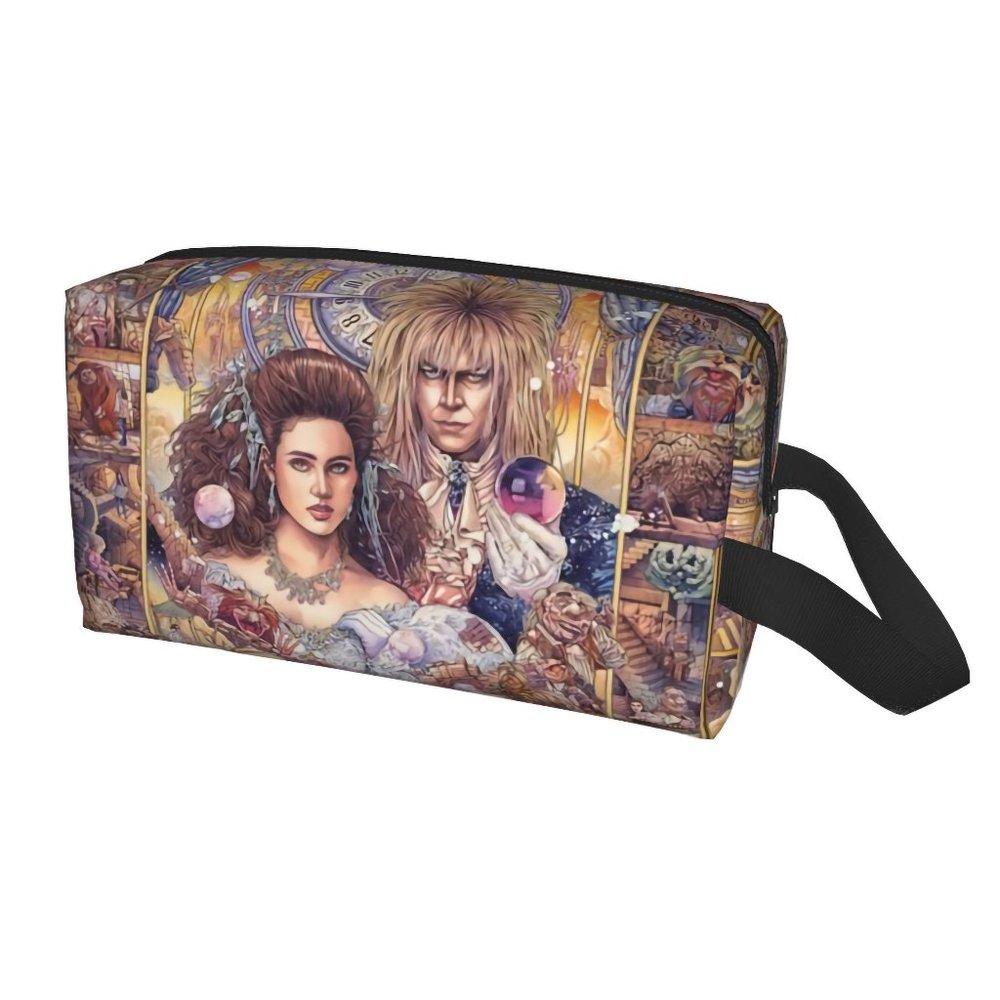 RARE Labyrinth Sarah & Jareth Travel Bag Jim Henson LARGE Cosmetics Toiletries